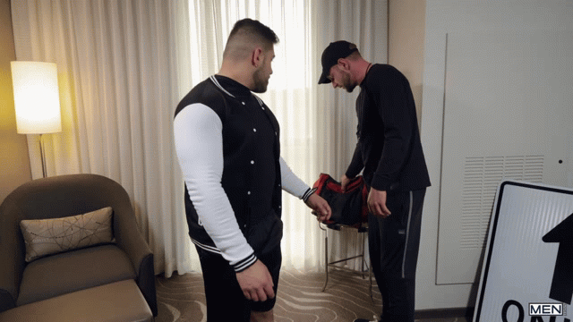 Big-Dicked Matt Wellington Finds A Giant Dildo In Muscle Hunk Damien Stone’s Bag, And You’ll Never Guess What Happens Next