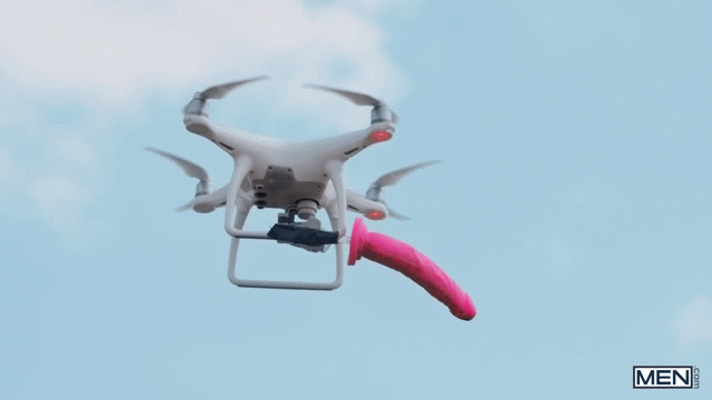 Now Someone Is Being Fucked By A Dildo Attached To A Drone In A Men.com Scene