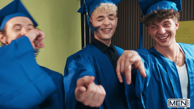 Jake Preston Out-Mogs Leo Levine By Eating Cum Off His Graduation Cap In “Aura Moggers”