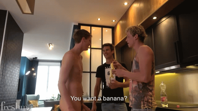 Tom Houston And Jerome Exupery Feed Naked Ashton Montana A Banana, And You’ll Never Guess What Happens Next