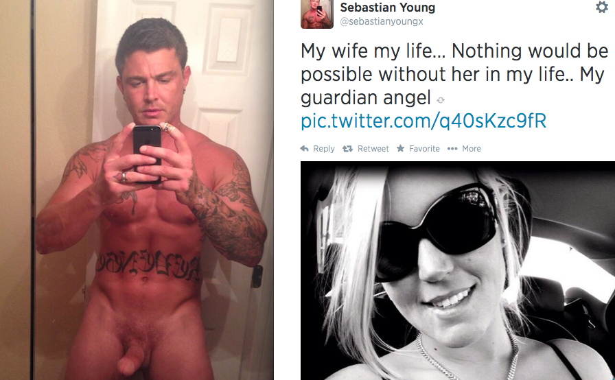 Sebastian Young Returns To Twitter, Posts Nude Selfies & Love Note To Wife