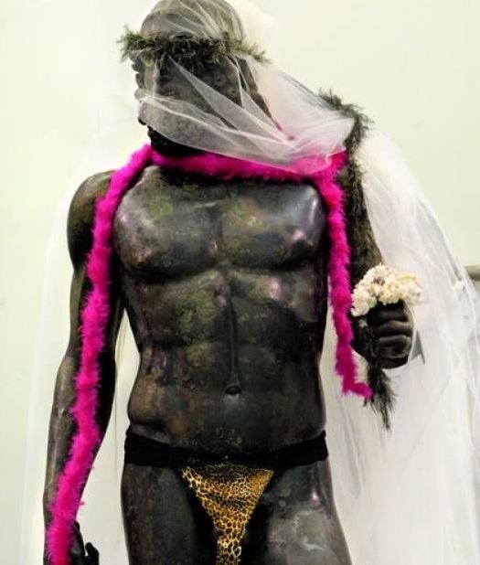 Italians Flipping Out After Photographer Puts Feather Boa, Leopard-Skin Thong On Famous Statue…