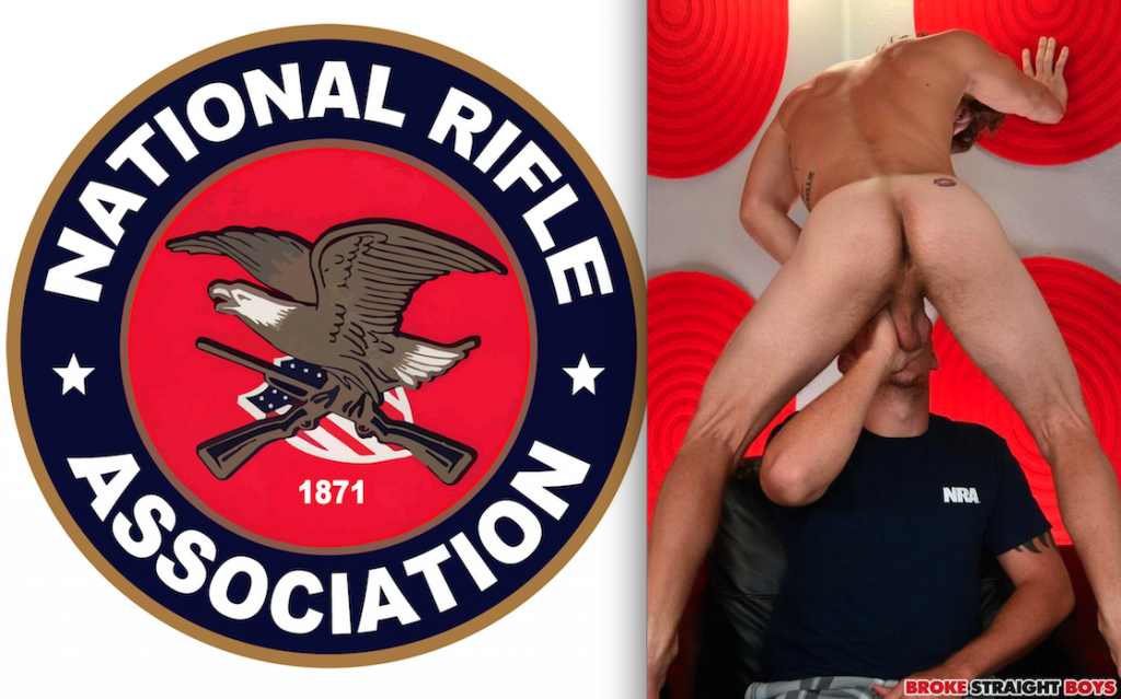 BrokeStraightBoy Connor Chesney Wears NRA T-Shirt While Having Gay Sex