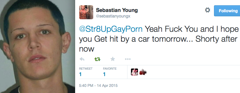Gay Porn Star/Convicted Felon Sebastian Young Has Violent Twitter Meltdown, Wishes Death Upon Str8UpGayPorn