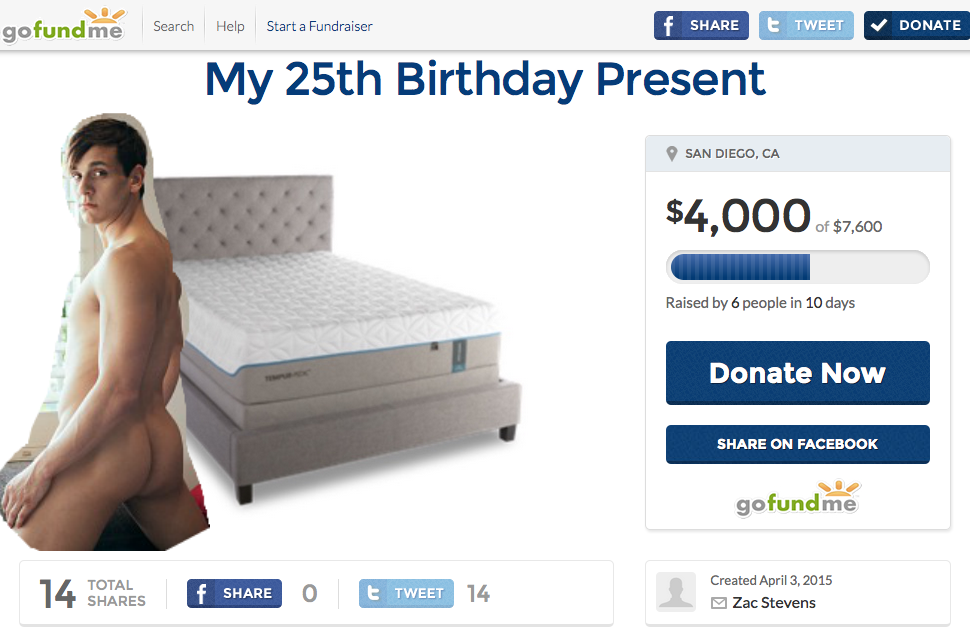 A Twink Raised $4,000 On GoFundMe To Buy A Bed