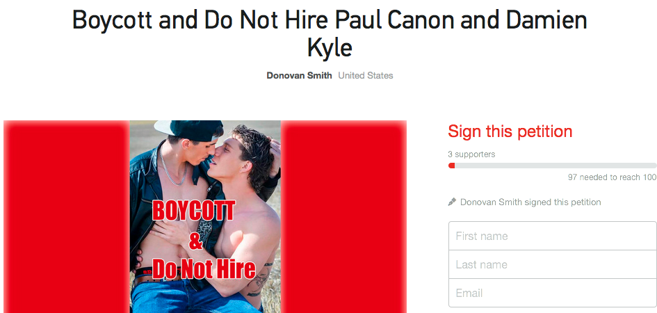 Someone Started A Petition To Boycott Racist Gay Porn Stars Paul Canon And Damien Kyle