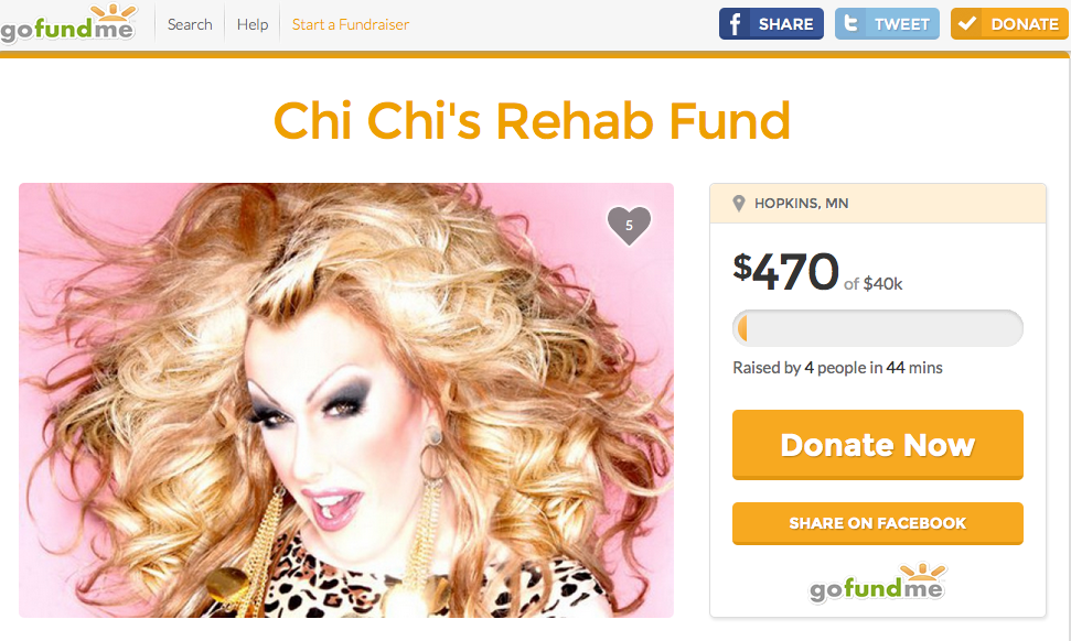 Chi Chi LaRue Needs $40,000 For Rehab