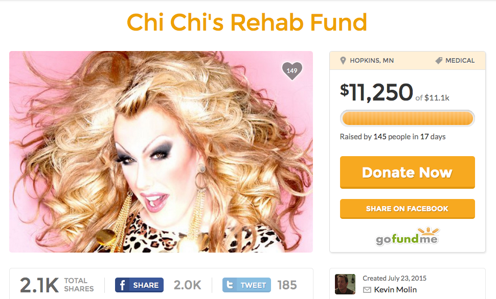 [UPDATED] Chi Chi LaRue Ends GoFundMe Campaign, Moves To “Less Expensive” Rehab