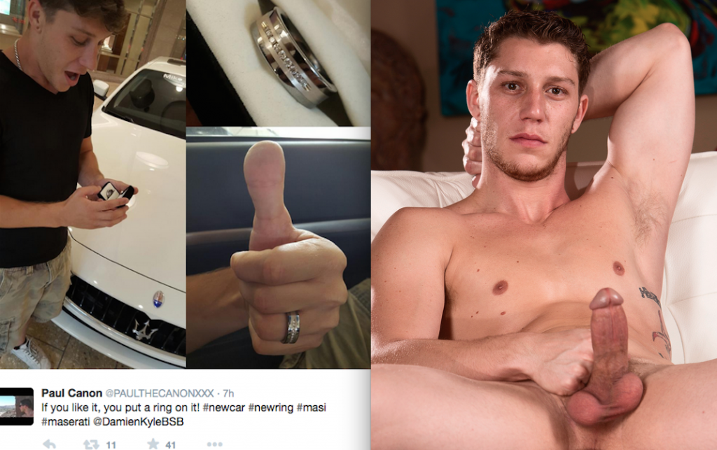 Racist Gay Porn Star Paul Canon Shows Off New Engagement Ring And Maserati, Neither Of Which Are His