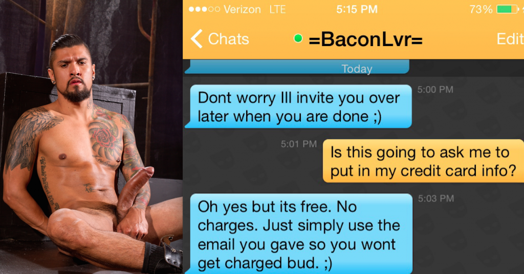 Here’s What Happens When Someone Posing As A Gay Porn Star Tries to Commit Fraud Using Grindr