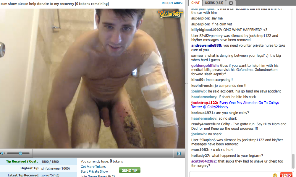 Cole Money Just Did A Chaturbate Show, Bandages And All