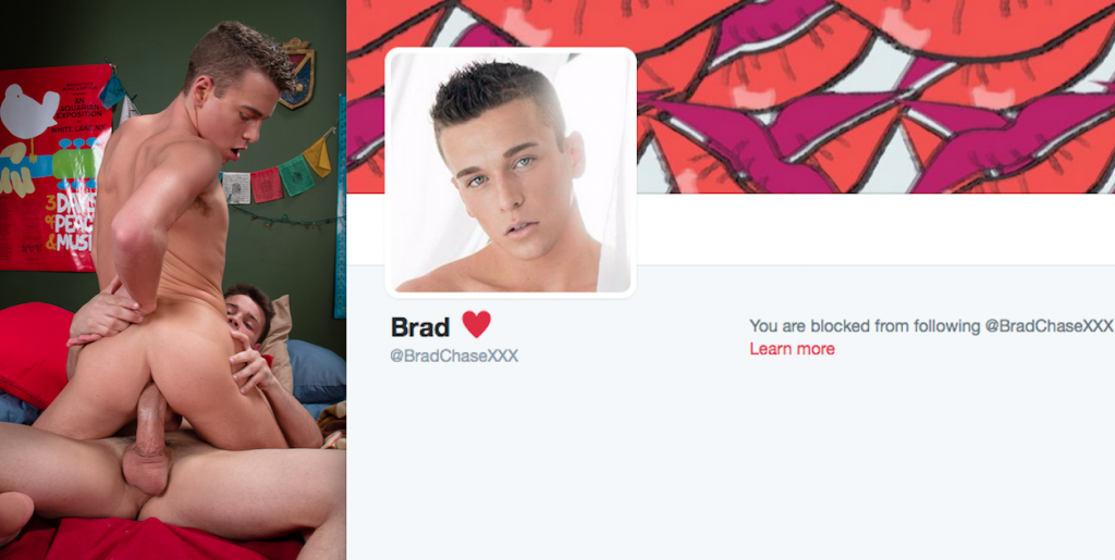 Powerbottom Brad Chase Rides <em>Another</em> Big Dick, Blocks Str8UpGayPorn On Twitter