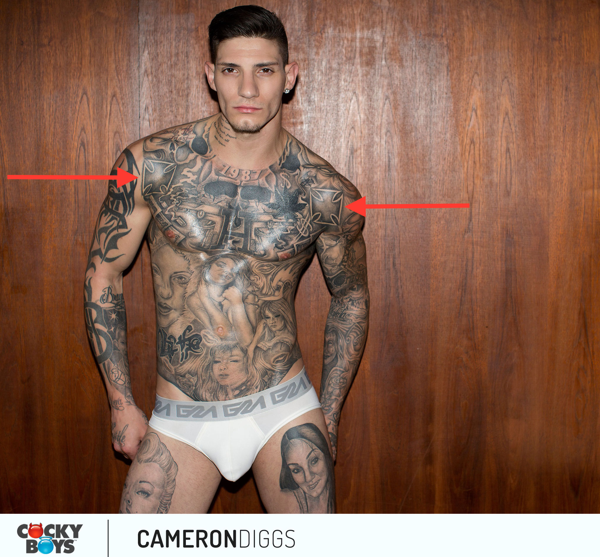 Male porn star with tattoos