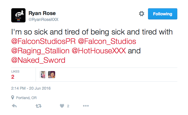 Falcon Exclusive Ryan Rose Strongly Criticizes Falcon, Calls Out “Cum Dump”