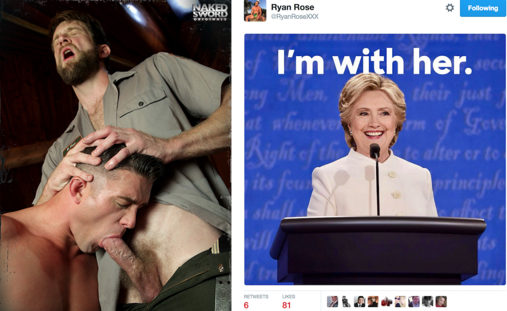 Donald Trump Supporter Colby Keller Busts A Nut In Hillary Clinton Supporter Ryan Rose’s Mouth