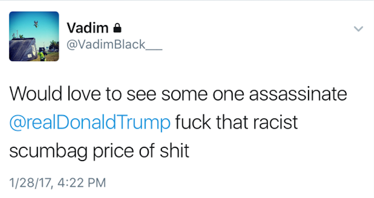 Gay Porn Star Vadim Black Tweets That He’d “Love To See Someone Assassinate Donald Trump”