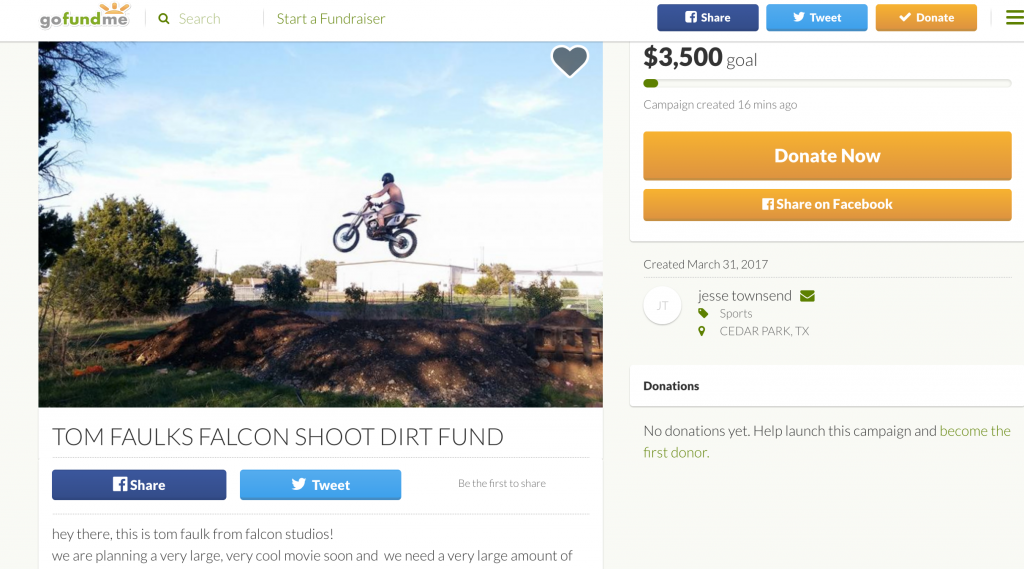 [UPDATED] Tom Faulk And Falcon Studios Have Launched A $3,500 GoFundMe To Buy A Giant Pile Of Dirt