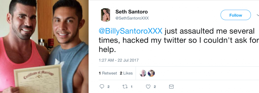 <span style='color: #ff0000;'>[UPDATED] Seth Santoro Accuses Billy Santoro Of Violent Assault: “He Punched Me In The Face Repeatedly”</span>