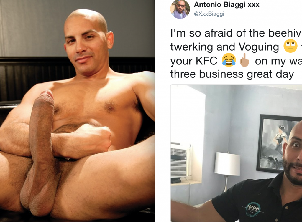 Racist Gay Porn Star Antonio Biaggi Tells Beyoncé Fans To Keep “Twerking” To Pay For Fried Chicken