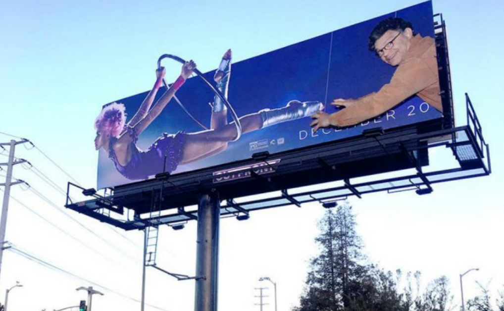 Street Artist Alters Hollywood Billboard To Include Al Franken Groping Pic