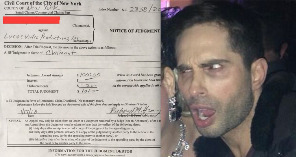 <span style='color: #ff0000;'>Exclusive: Court Issues $1,000 Civil Judgment Against Michael Lucas For Not Paying Performer Beau Reed</span>