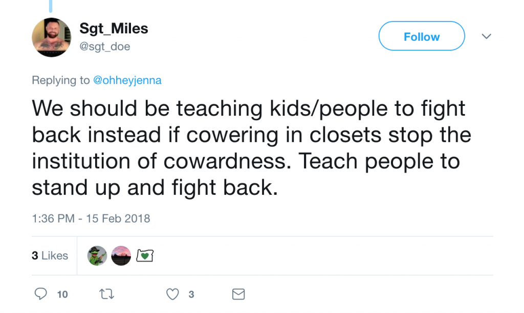 Trump-Supporting Gay Porn Star Sergeant Miles Criticizes High School Shooting Victims For “Cowering In Closets”