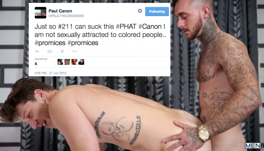 Now Men.com Has Paired That Porn Star With The Racist Confederate Flag Tattoo With Paul Canon