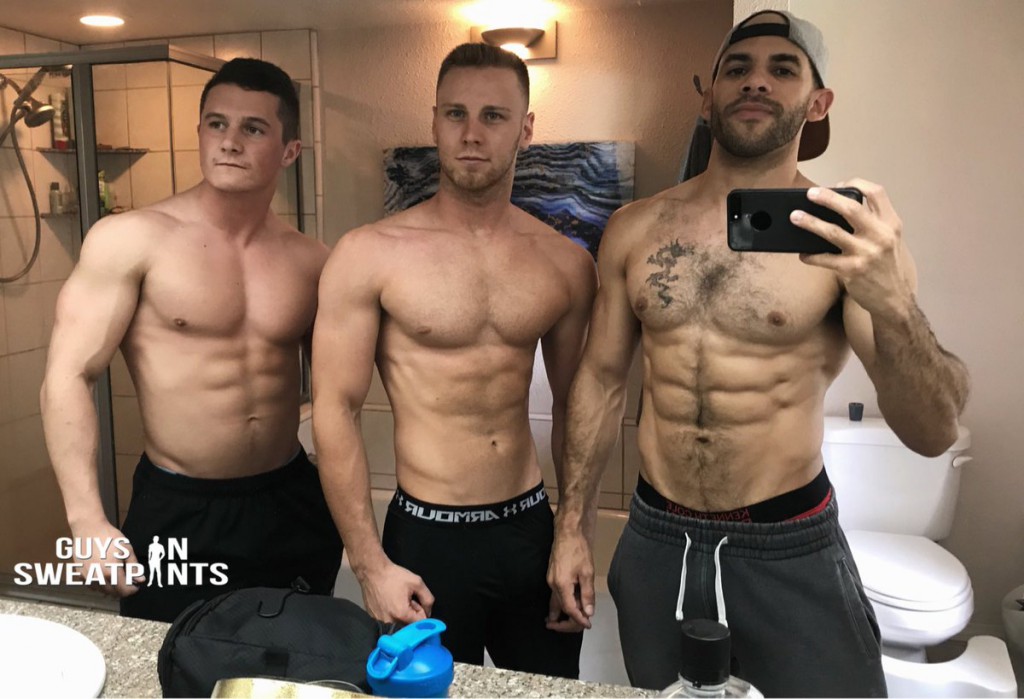 Muscular Gay Porn Newcomer Shawn Doing First GuysInSweatpants Live Show With Brandon Evans And Austin Wilde