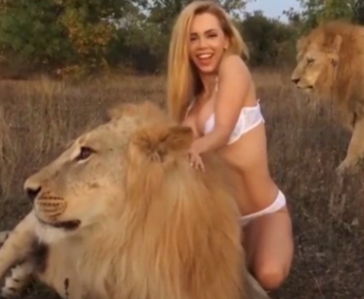 Porn Star Katya Sambuca Sparks Outrage After Sexy Photoshoot With Lions