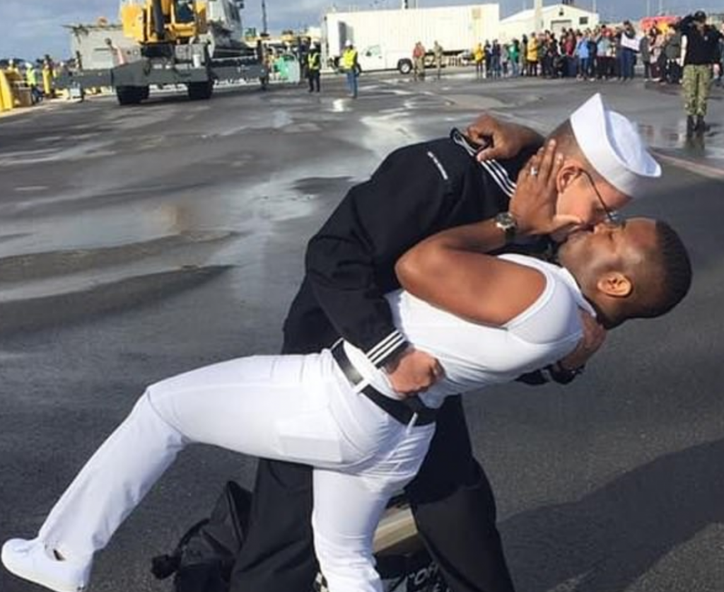 Gay Navy Couple Recreates Iconic New York WWII Kiss