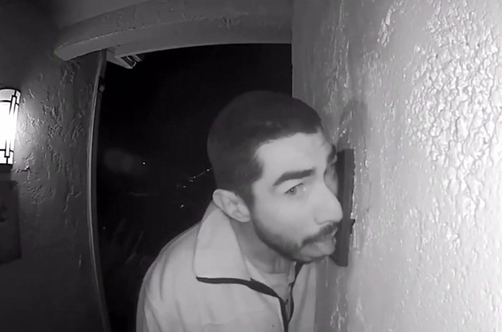 Prowler Caught On Video Licking Doorbell For Three Hours At California Home