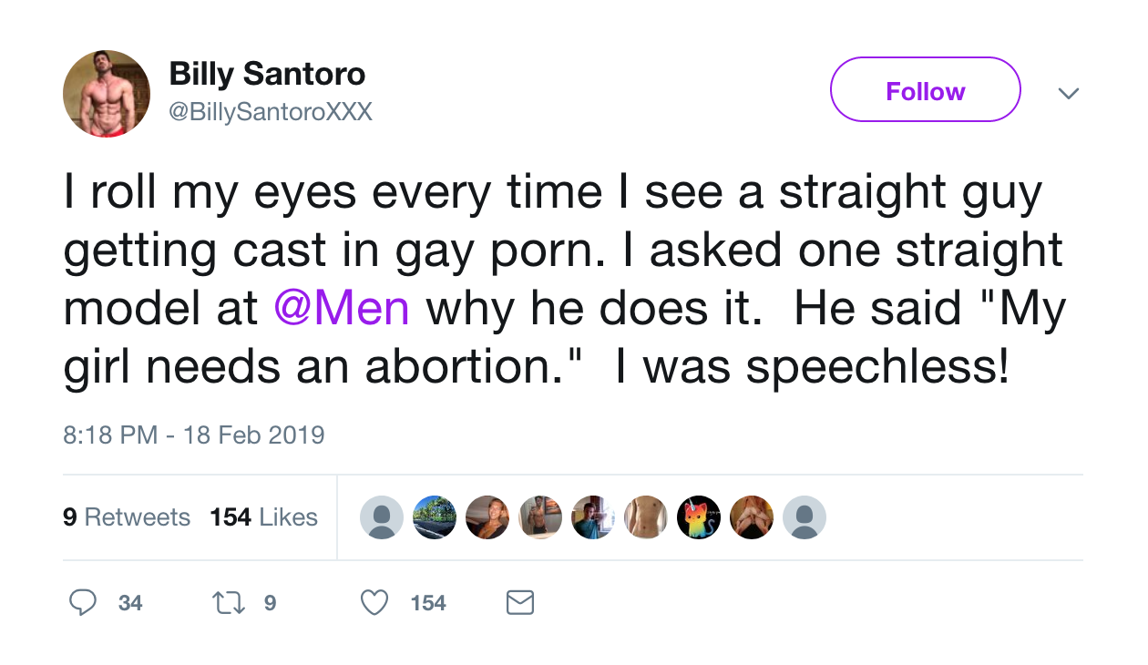 Today In Gay Porn Twitter Wars: Billy Santoro And Donte Thick Spar Over  Gay-For-Pay Models, Abortions, And Dick Size | STR8UPGAYPORN