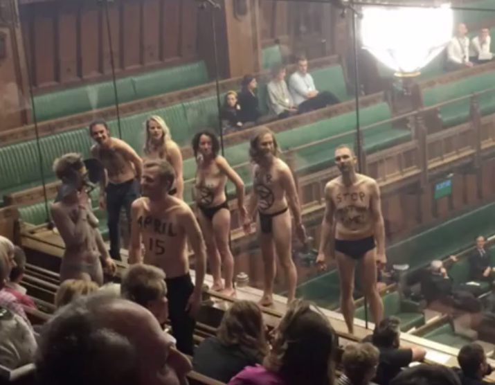 Naked Protesters Storm UK Parliament Ahead Of Brexit Vote