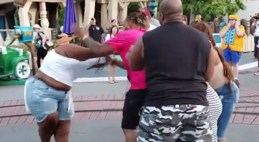 Massive Family Brawl Caught On Tape At Disneyland’s Toon Town