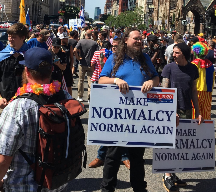 Dueling Protests At White Supremacist Trump Rally Masquerading As “Straight Pride” Parade In Boston