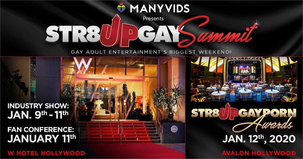 ManyVids Signs On As Presenting Sponsor Of The Str8UpGayPorn Awards And Str8UpGay Summit; Award Nominations To Be Announced On November 1st