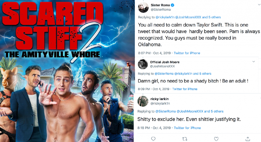 Josh Moore, Sister Roma, Leo Forte, And Ricky Larkin Clash Over Exclusion Of Director mr. Pam From “Scared Stiff 2” Release Party