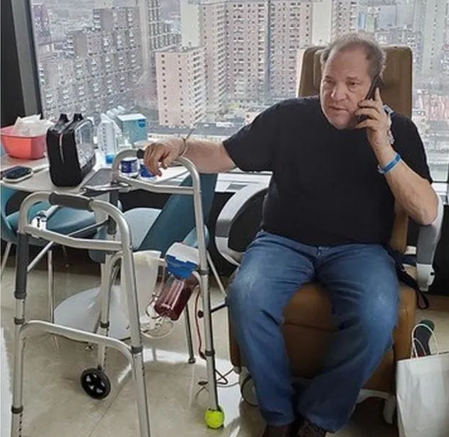 Harvey Weinstein Shares Hospital Pic To Prove He Isn’t Faking Illness