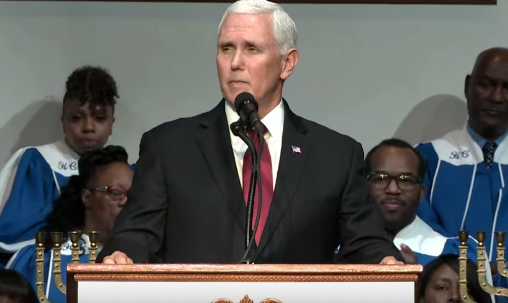 Psychotic Bigot Mike Pence Delivers Remarks At Homophobic Church Where Pastor Says Gays Are Demonic