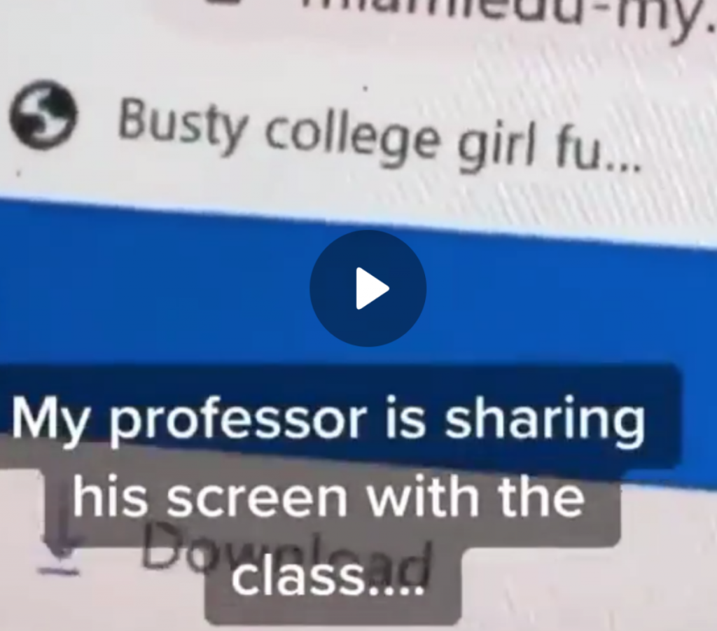 Florida Professor Fired After Porn Bookmark For “Busty College Girl” Accidentally Appears On Screen During Zoom Class