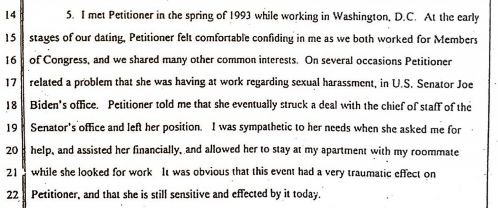 1996 Court Documents Prove Tara Reade Spoke Of Sexual Harassment In Joe Biden’s Office