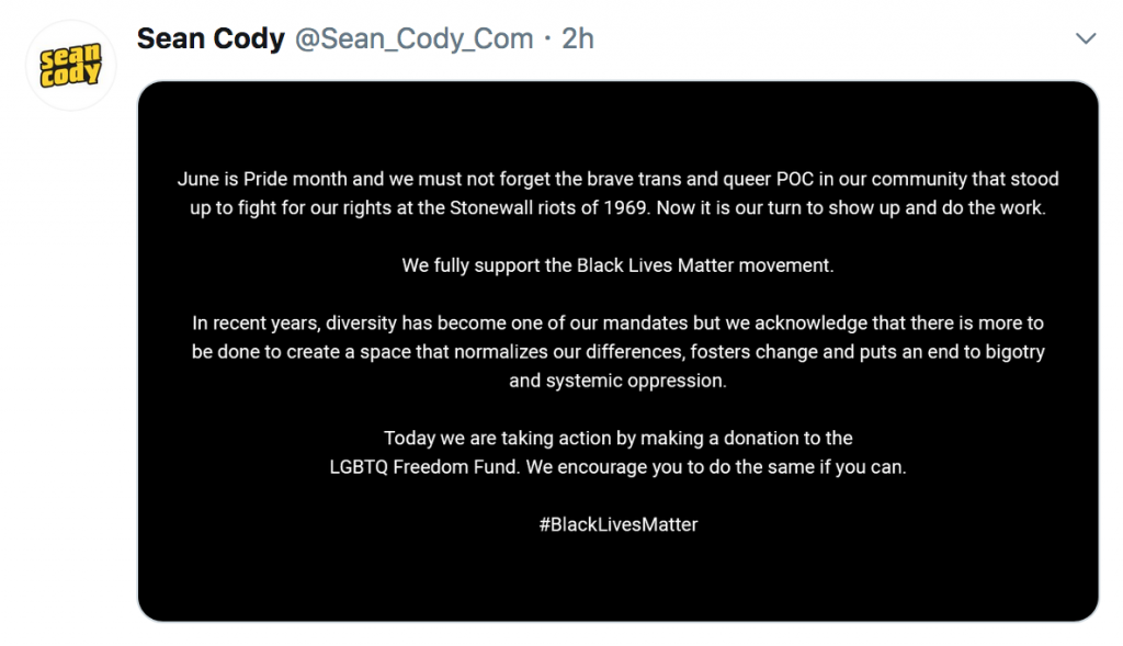 Sean Cody Issues Statement In Response To Nationwide Protests: “We Fully Support The Black Lives Matter Movement”