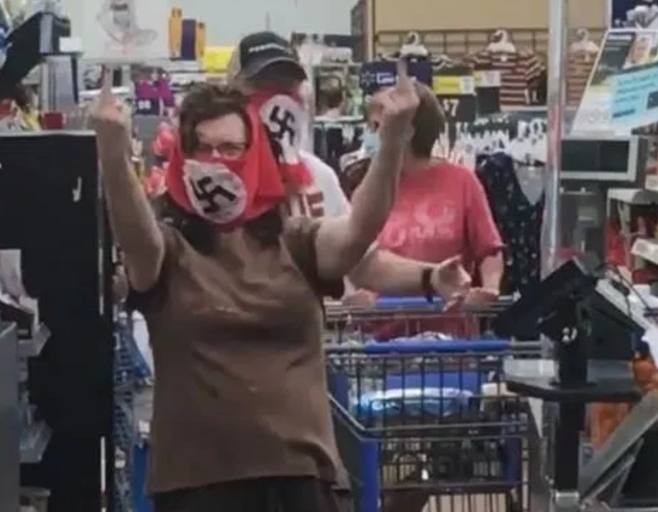 Trump Voters Wear Nazi Masks In Walmart