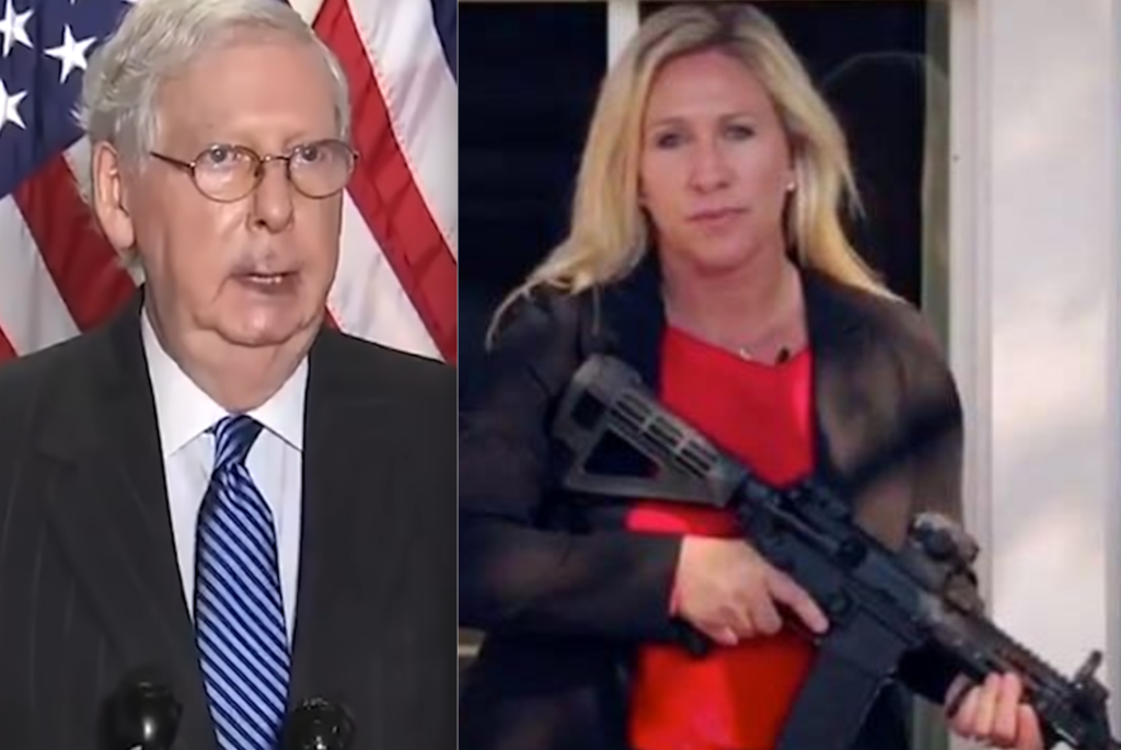 Mitch Vs. Marj: McConnell Calls “Loony” Marjorie Taylor Greene’s Conspiracy Theories “Cancer For The Republican Party”