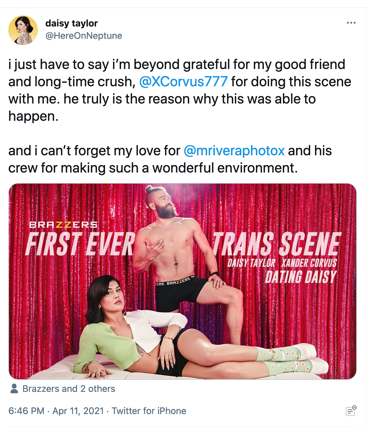 Daisy Taylor Makes Brazzers History Being Fucked By Xander Corvus In  Straight Porn Studios First Trans Scene | STR8UPGAYPORN