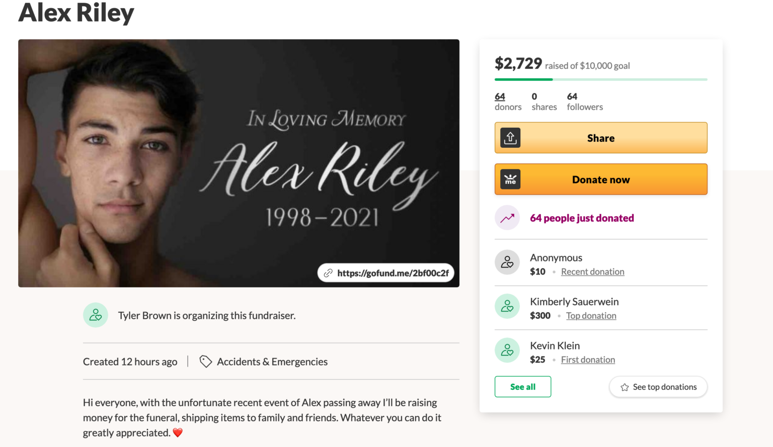 Gay Adult Performers Pay Tribute To Alex Riley Following