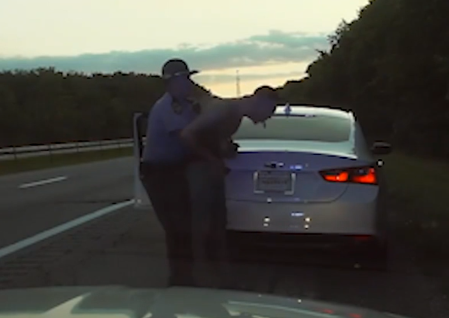 Cop Does Heimlich Maneuver On Motorist Choking On Bag Of Pot