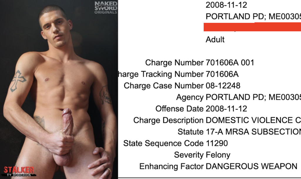 Exclusive: Gay-For-Pay Porn Star Ty Roderick Jailed For 10 Months On Domestic Violence Charge Involving “Dangerous Weapon”