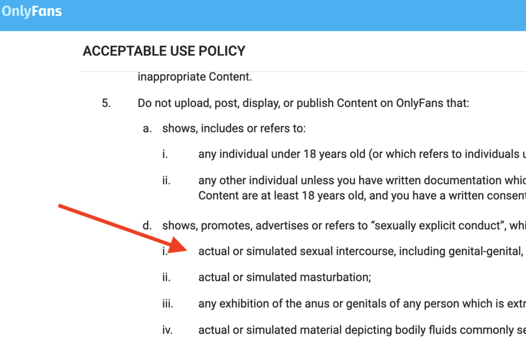It’s Official: OnlyFans Posts New Acceptable Use Policy And Confirms To Content Creators That All Porn Is Banned