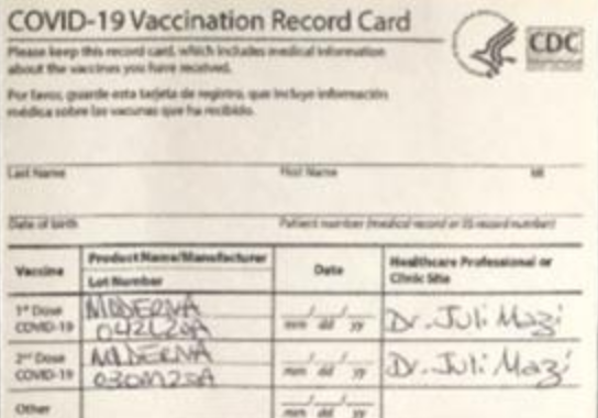 Fake COVID-19 Vaccination Cards Worry College Officials